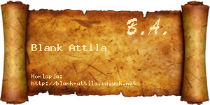 Blank Attila névjegykártya